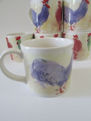 Rare Tiffany & Co.  ROOSTERS Mugs Set 6 4