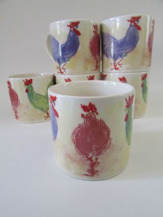 Rare Tiffany & Co.  ROOSTERS Mugs Set 6 5