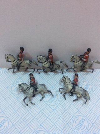5 x VINTAGE LEAD SOLDIERS,  5 x VINTAGE HORSES for Spares (10) 2