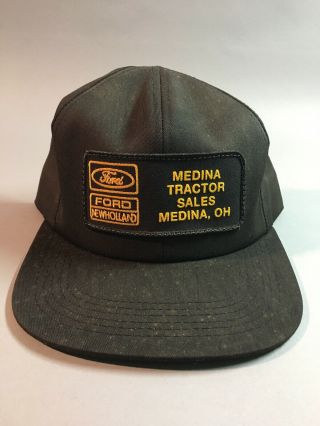 Vintage Ford Holland Trucker Hat Cap Patch Made In Usa K Products Medina Oh