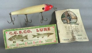 Ex Creek Chub 702 Blended Red/white Pikie,  Ges Early Slimmer Body,  Box