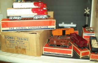 1951 Vintage Lionel Train Set Complete O Scale 2 Locomotives & Freight Cars