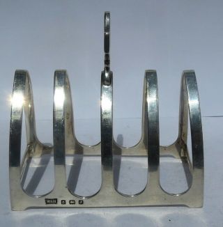 ANTIQUE ENGLISH SILVER TOAST RACKS by WALKER & HALL c.  1933 2