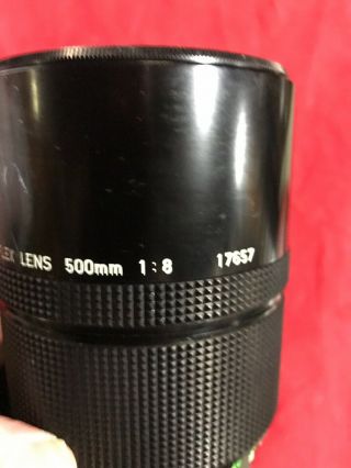 Canon FD Reflex Lens 500mm 1:8 17657 Lens VINTAGE MADE IN JAPAN 3