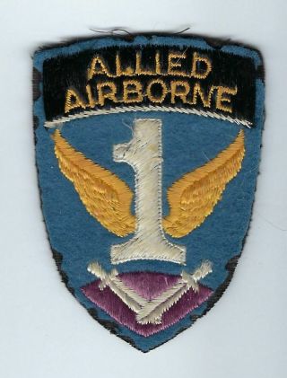 English Made 1st Allied Airborne Patch U.  S.  Army Wwii