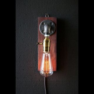 Lamp Wall Plug In Sconce Steampunk Light Vintage Industrial Rustic Home Decor