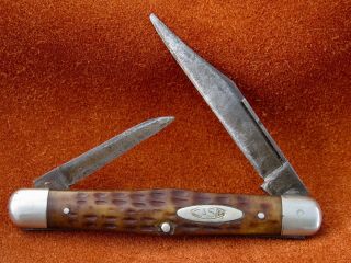 Vintage Antique Folding Pocket Knife Case 06267 Bone Swell Pen 1920 - 1940