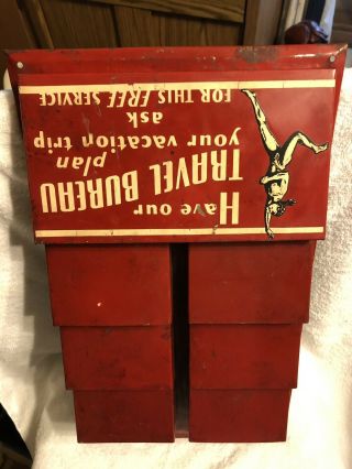 Vintage Runner Logo MARATHON Gas Station TRAVEL BUREAU SERVICE Map Holder Rack 6