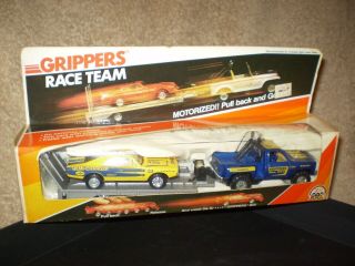 Vintage 1981,  Zee Toys Grippers Race Team Hemi Charger,  Trailer & Truck Orig.  Box