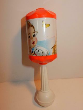 Vintage Baby Rattle Toy K Japan Makes Sweet Chimes Baby Looking At Butterfly 50s
