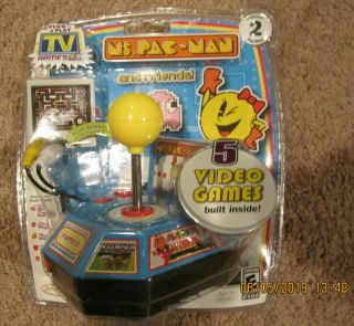 Vintage Jakks Pacific Namco Ms.  Pac - Man Plug And Play Tv Game Boxed