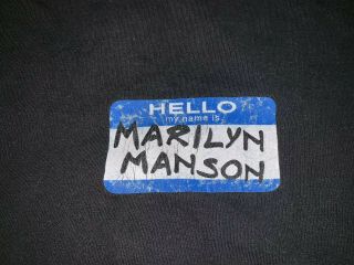 Vintage Marilyn Manson T Shirt Xl American Flag Hello My Name Is Uncensored