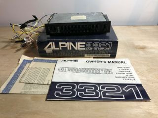 Vintage Old School Alpine Model 3321 11 - Band Graphic Equalizer,  Made In Japan