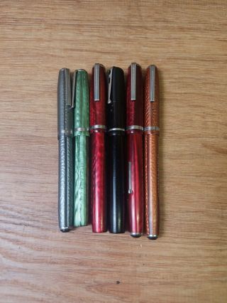 6 Vintage Esterbrook Fountain Pens.  Parts/repair