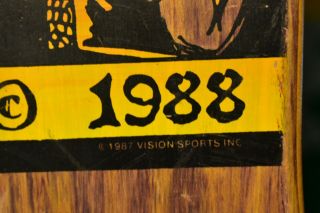 Vintage John A.  Grigley Mini 2 Vision 1988 OG Skateboard 1987 Skate Deck Board 3