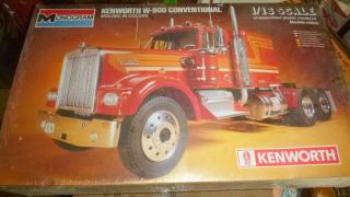 Monogram 2501 Kenworth Conventional Truck 1/16 Model Car Mountain 1982 Fs Vtg