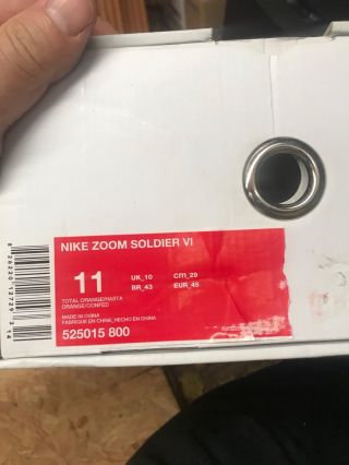 RARE Nike Zoom Soldier VI Lebron James size 11 10