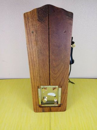 VTG Antique Kellogg Wall Hand Crank Rotary Oak Wood Telephone 4