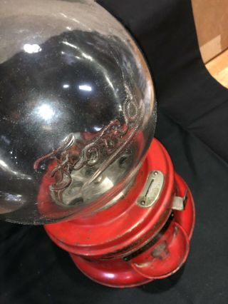 Antique Early Ford Gumball Machine Penny Coin Op Lockport Ny Vending