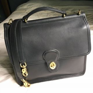 Coach 9927 Willis Bag Black Leather Handbag Vintage - -