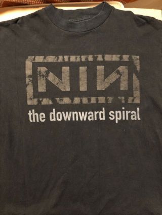 Vintage Nin Nine Inch Nails The Downward Spiral Long Sleeve Xl T Shirt