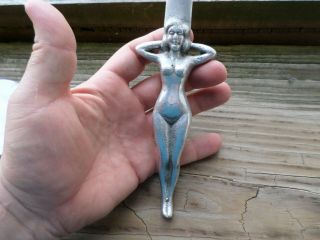 WWII trench art souvenir naples 1945 knife naked lady theater made bring back 3