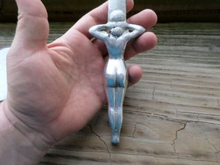 WWII trench art souvenir naples 1945 knife naked lady theater made bring back 4