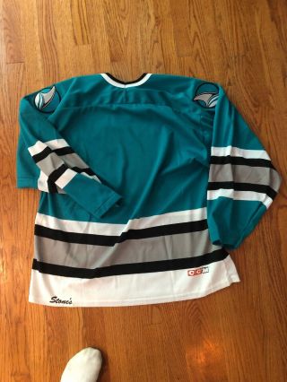 VINTAGE SAN JOSE SHARKS HOCKEY JERSEY CCM SIZE LARGE WITH TAGS 3