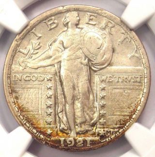 1921 Standing Liberty Quarter 25c Coin - Certified Ngc Vf Detail - Rare Key Date