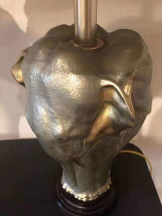 Vintage Chapman Bronze Elephant Lamp Pair 4