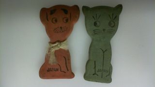 Vintage Cat & Dog Erasers From Japan