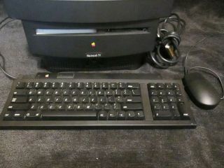 Apple Macintosh TV computer - keyboard II M0487 & mouse II M2706 vintage 2