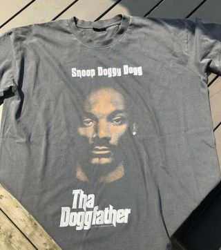 Vintage 1996 Snoop Dogg Tha Dogg Father Rap Shirt Anvil Giant Polygram