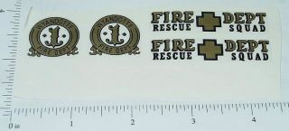 Wyandotte Plastic Fire Chief Car Sticker Set Wy - 031