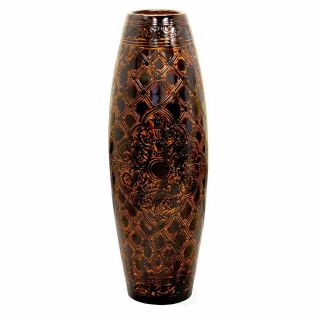 36 Inch Tall Antique Style Brown Floor Vase Home Decoration Accent Decor Gift