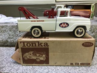 Vintage 1960’s Tonka Wrecker Tow Truck W/ Box -
