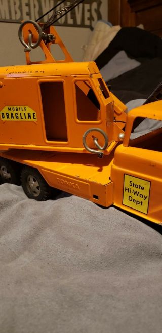 Vintage Mobile Dragline State Hi Way Dept Metal Toy Truck
