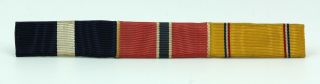 Usn Navy Cross - Bronze Star - American Defense Ribbon Bar ½ " English Made Ww2