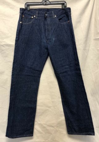 Vintage Levis Usa 501 Xx Stf Denim Jeans,  Not Washed Or 1 Wash,  35”x32”