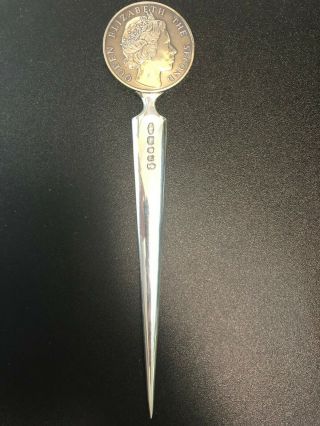 Stuart Devlin Solid Silver Jubilee Letter Opener 1977