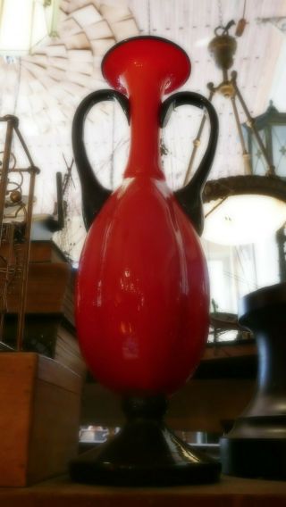 Brilliant Vintage Bohemian (czech) Art Glass Vase