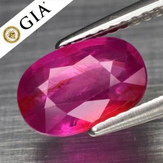 Gia Certificate Inc.  Rare 2.  45ct 9.  4x6.  3mm Oval Natural Unheated Red Ruby
