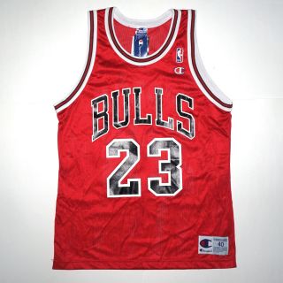 Vintage Champion Michael Jordan 23 Chicago Bulls Nba Basketball Jersey Deadstock