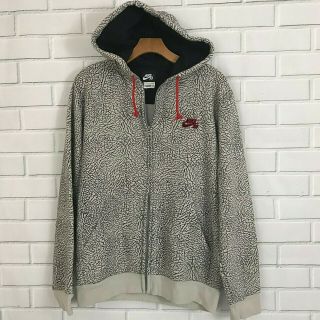 Vintage Nike Sb Medium Elephant Cement Print Hoodie Jacket Sweatshirt Supreme