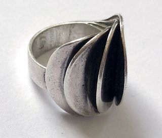 Finland Modernist Mod Sterling Silver Ring By Urpo Kajander 1975 Finnish
