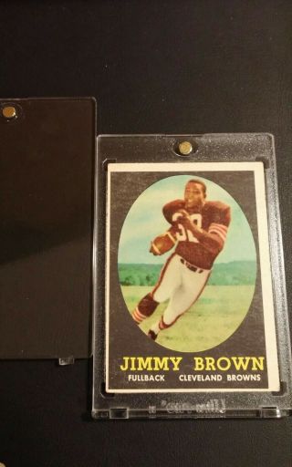 1958 Topps Jim Jimmy Brown Rc Rookie Vintage Hof Cleveland Browns 62