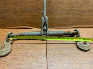 Vintage Antique Ratchet Load Binder Hook Chain Hauling Dixie Industries 2