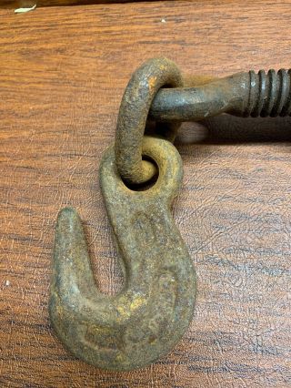 Vintage Antique Ratchet Load Binder Hook Chain Hauling Dixie Industries 5
