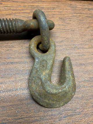 Vintage Antique Ratchet Load Binder Hook Chain Hauling Dixie Industries 6