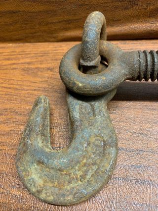 Vintage Antique Ratchet Load Binder Hook Chain Hauling Dixie Industries 8
